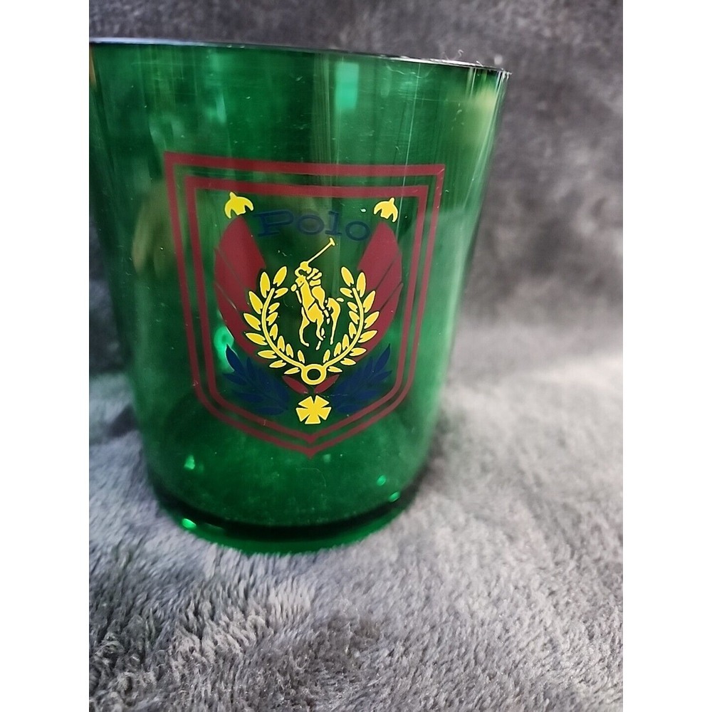 Polo Ralph Lauren Signature Club Acrylic Tumbler - Green + Crest (3"H) - replace
